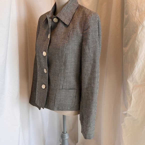 Lauren by Ralph Lauren houndstooth jacket - Picture 3 of 9
